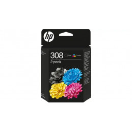 HP 6L6S6UE No.308 fekete + színes eredeti tintapatron multipack