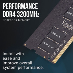 PNY 8GB DDR4 3200MHz SODIMM Performance Black
