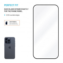 FIXED teljes képernyőt védő 2,5D edzett üveg Samsung Galaxy A12 telefonhoz, fekete