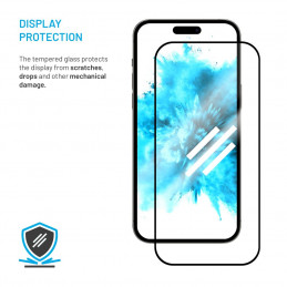 FIXED teljes képernyőt védő 2,5D edzett üveg Samsung Galaxy A12 telefonhoz, fekete