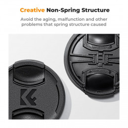 K&F Concept objektívvédő sapka zsinórral + törlőkendő, 67mm