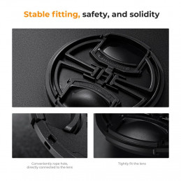 K&F Concept objektívvédő sapka zsinórral + törlőkendő, 67mm