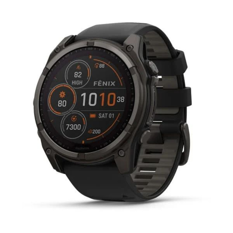 Garmin fenix 8 51mm Solar Graphite/Titan Silicone Band