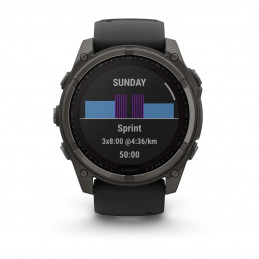 Garmin fenix 8 51mm Solar Graphite/Titan Silicone Band