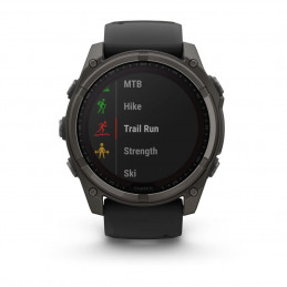 Garmin fenix 8 51mm Solar Graphite/Titan Silicone Band