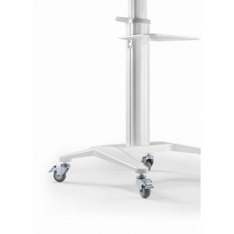 Gembird TVS-70T-02-W Aluminum TV floor stand with caster wheels 37"-70" White