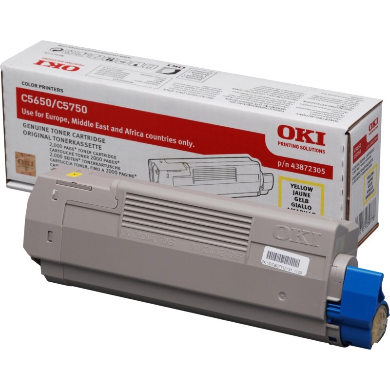 Oki [C5650/5750] 2K sárga eredeti toner (43872305)