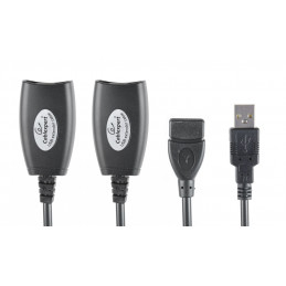 Gembird USB extender CAT5e data cable 30m Black