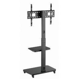Gembird TVS-75S-02 TV floor stand with caster wheels 37"-75" Black