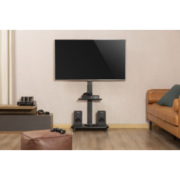 Gembird TVS-75S-02 TV floor stand with caster wheels 37"-75" Black
