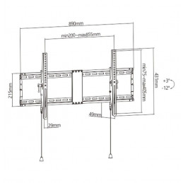 Gembird WM-90T-01 Filt TV Wall Mount 43"-90" Black