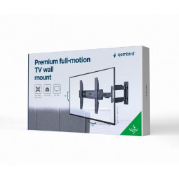 Gembird WM-55ST-02 Premium full-motion TV wall mount 32”-55” Black