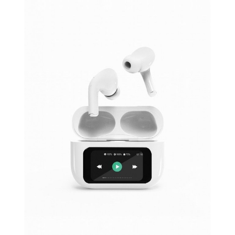 Gembird BT TWS in-ears with LCD display and Active Noise Cancelling White
