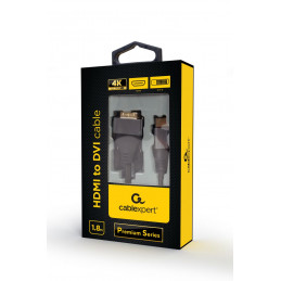 Gembird HDMI to DVI-D (Single Link) (18+1)  Premium Series cable 1,8m Black