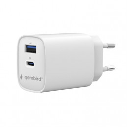 Gembird 2-Port 45W USB Fast Charger White