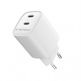 Gembird 2-port 45W USB fast charger White