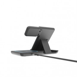 Gembird 3-in-1 foldable wireless charger stand 15W for Samsung watch Black