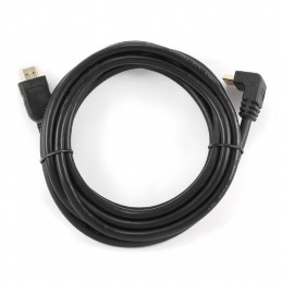 Gembird CC-HDMI490-10 HDMI High speed 90 degrees male to straight male connectors cable 19 pins gold-plated connectors 3m bulk p