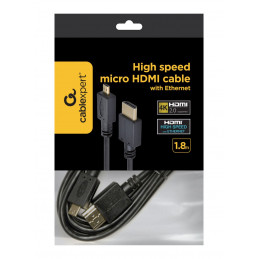 Gembird CC-HDMID-6 microHDMI to HDMI 2.0 cable 1,8m Black