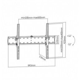 Gembird WM-70T-02 Tilt TV Wall Mount 37”-70” Black