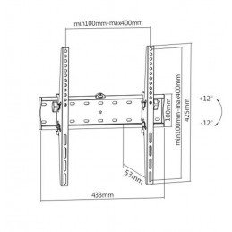Gembird WM-55T-02 Tilt TV Wall Mount 32”-55" Black