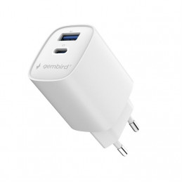 Gembird 2-Port 30W USB Fast Charger White
