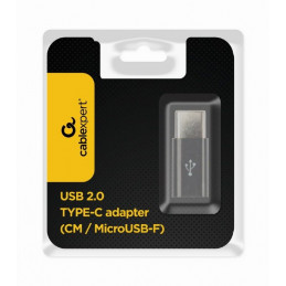 Gembird A-USB2-CMmF-01 USB 2.0 Type-C adapter (CM/MicroUSB-F) Black