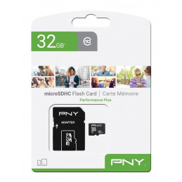 PNY 32GB microSDHC Performance Plus Class 10 + adapterrel