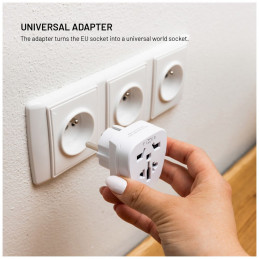 FIXED EU adapter 2, fehér