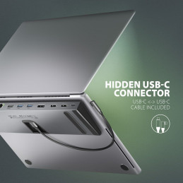 AXAGON HMC-4KX3 USB-C 5Gbps Triple 4K Display 11in1 Hub Silver