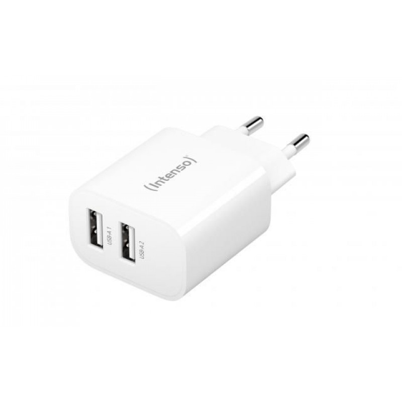 Intenso W24AA 2x USB-A Power Adapter White
