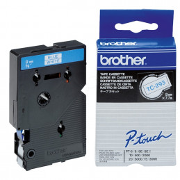 Brother TC-293 fehér alapon kék eredeti feliratozó szalag