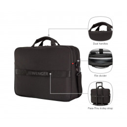 Wenger XE Brief 17 Laptop Briefcase with Tablet Pocket 17" Black