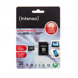 Intenso 4GB microSDHC CL10 + adapterrel