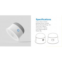 ultron Mag Soundmate Magnetic BT Speaker (1db) White