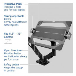 ACT AC8346 Universal laptop tray for monitor arms