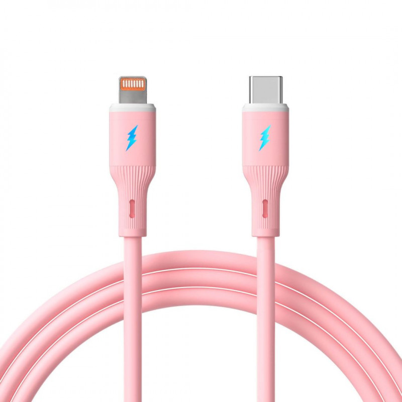 Akyga AK-USB-71 USB-C to Lightning 30W Cable 1m Pink