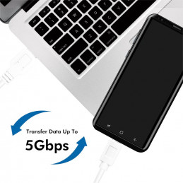 Logilink USB 3.2 Gen1 Type-C cable C/M to USB-A/M 2m White