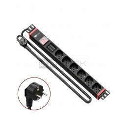 WP WPN-PDU-G03-06 19" PDU/elosztósor 6x Schuko aljzat