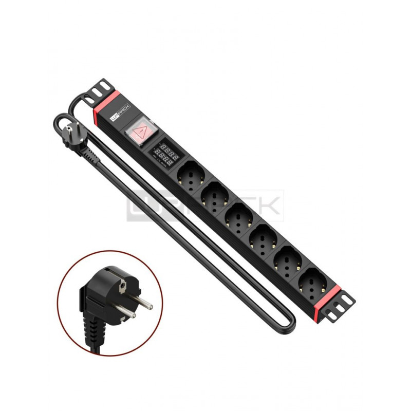 WP WPN-PDU-G03-06 19" PDU/elosztósor 6x Schuko aljzat