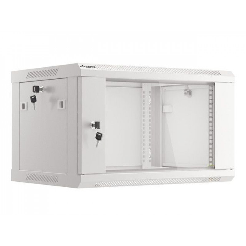 Lanberg 19" 6U Falra szerelhető Rackszekrény Silver