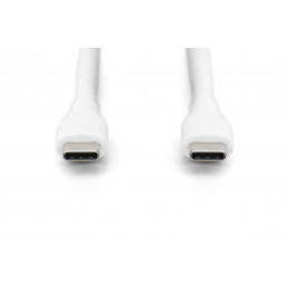Digitus USB-C Silicone charging cable USB-C to USB-C USB 2.0 60W 2m White