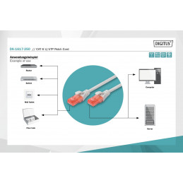 Digitus CAT6 U-UTP Patch Cable 25m Grey