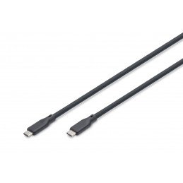 Digitus USB Silicone connection USB-C - USB-C cable 0,5m Black
