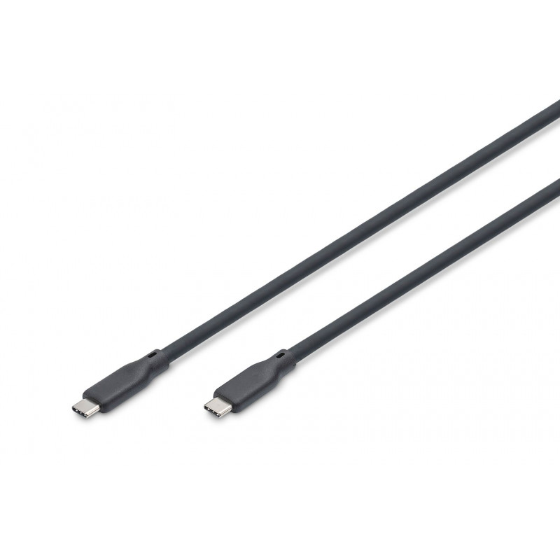 Digitus USB Silicone connection USB-C - USB-C cable 0,5m Black