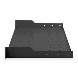 Digitus 1U fixed shelf for racks from 400mm depth 45x483x250mm up to 15kg Black (RAL 9005)