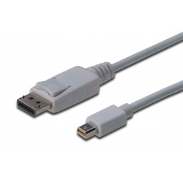 Assmann DisplayPort connection cable, mini  DP - DP 2m White
