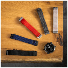 FIXED nylon sportos óraszíj Garmin QuickFit 22mm-es okosórához, rose gold, FIXNST2-QF22MM-ROG