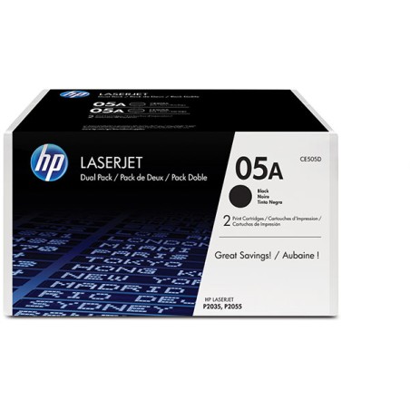 HP CE505AD fekete eredeti toner duplacsomag