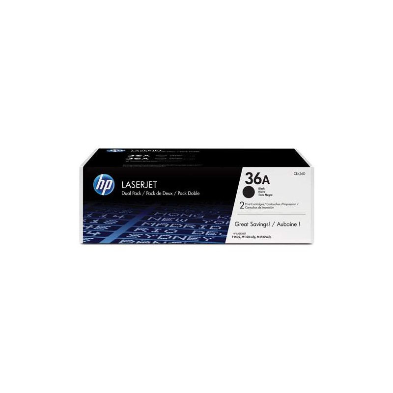 HP CB436AD (36AD) fekete eredeti toner duplacsomag